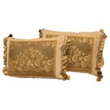 Pair of Silk Fragment Pillows