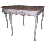 Unusual French Louis XV Leather Top Table