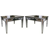 Beautifully Made Pair of 1-Drawer Mirrored Bedside Tables