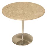 Marble Pedestal Occasional Table by Erwin & Estelle Laverne
