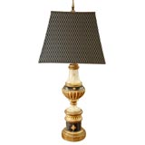 Pair of wood carved Florentine lamps