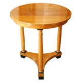 round walnut side table