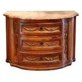 PERIOD LOUIS XIV COMMODE W/ ORIGINAL MARBLE TOP
