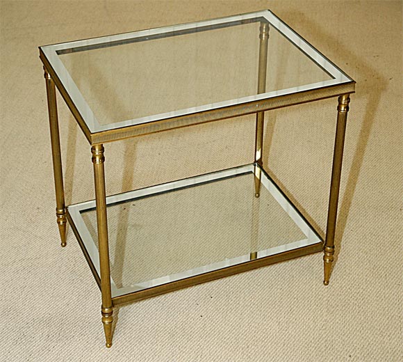 Pair French Gilt Bronze Side Tables