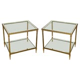 Pair French Gilt Bronze Side Tables