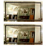 Pair Large Mirrors with "Bubble" Frames
