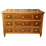 Antique Large Three Drawer Commode in Chestnut
