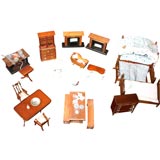 Retro Reduced Doll House furniture 100 plus pieces!