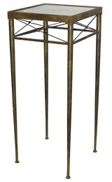 gilded metal pedestal table