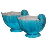 Vintage Pair of turquoise vases by La Mirada