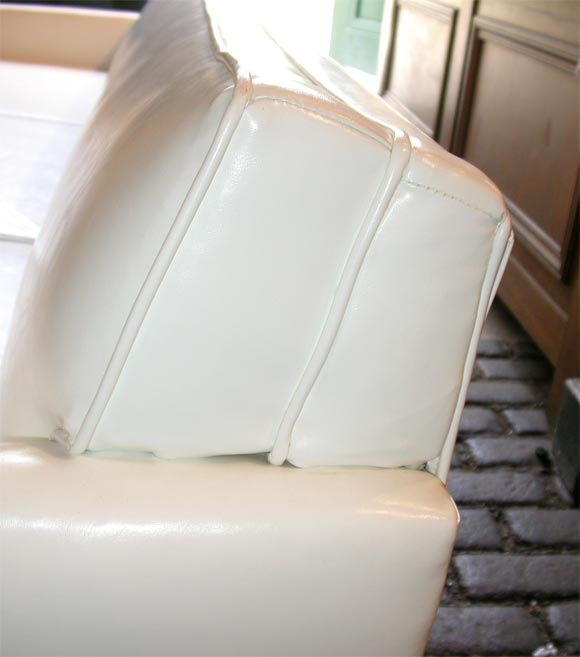 White Vinyl Sofa 2