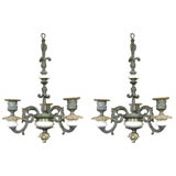 Pair small chandeliers