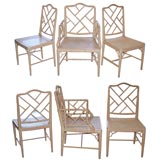 Set of 6 Chinese Chippendale Chairs