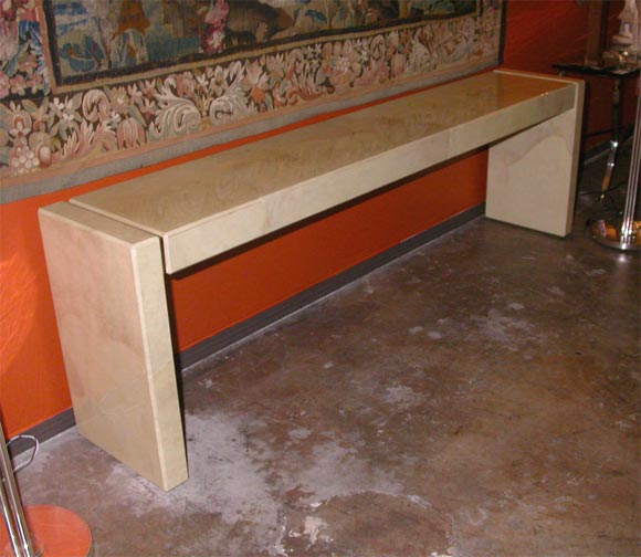 karl springer large  parchment console
