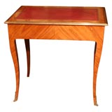 Louis XV Style  Leather Top Side Table
