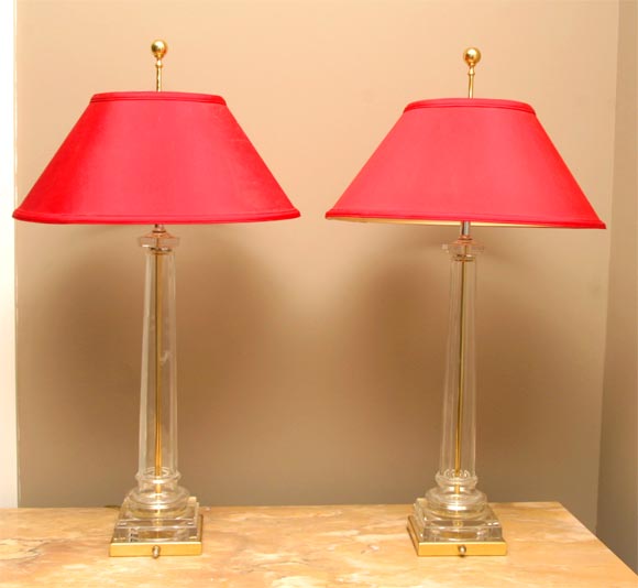 Glass Column Lamps