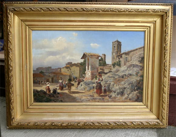 Italian Village Scene by Frederik Sommer