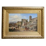 Italian Village Scene by Frederik Sommer