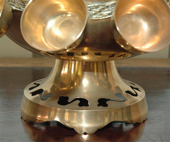 Brass Punch Bowl Serving Set 2