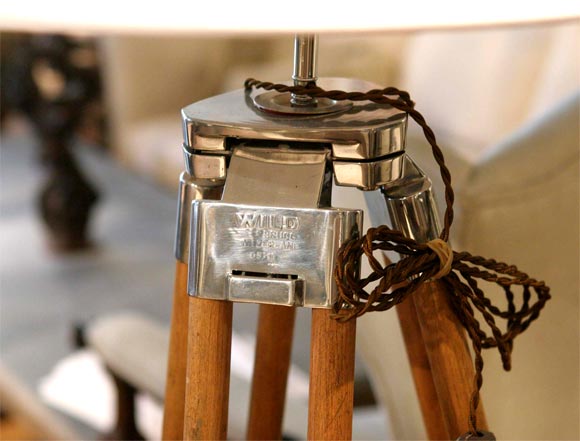 Mid-20th Century Surveyor's Tripod Lamp