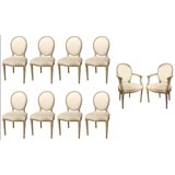 Set of 12 late Gustavian Dining Chairs
