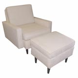 Florence Knoll chair and ottoman