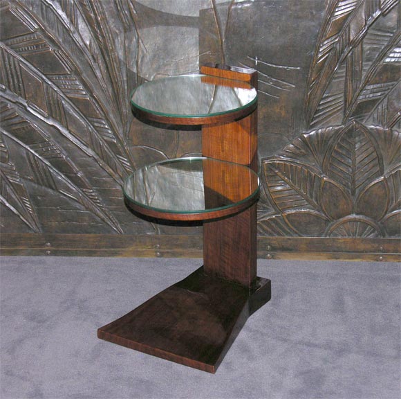 Pair of Mahogany Side Tables By Jules Leleu