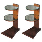 Pair of Mahogany Side Tables By Jules Leleu