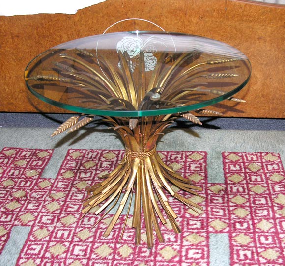 Round Gilt-metal Side Table
