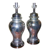 Pair of Classical Form Mercury Glass Table Lamps