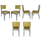 Vintage Set of Six Aluminum Chairs