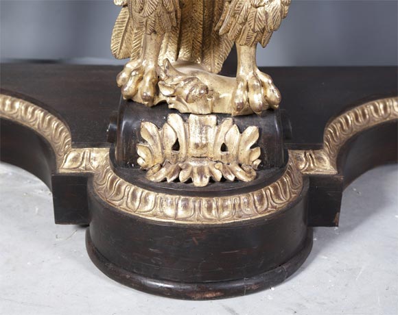 19th Century Neoclassical Italian Eagle Parcel-Gilt and Mahogany Console For Sale