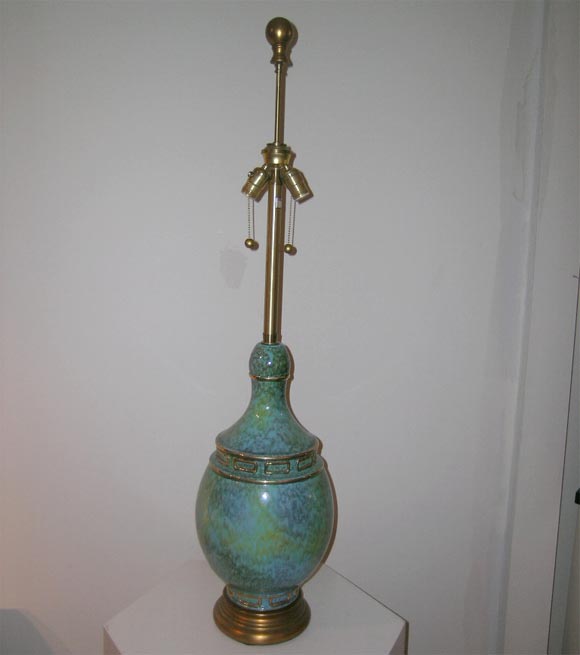 LARGE MARBRO CERAMIC LAMP