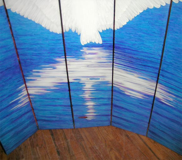 XX secolo Paravento Swan di Lynn Curlee in vendita