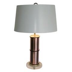 A 1970s Copper and Lucite Lamp Used A 1970s Copper and Lucite Lamp