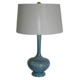 A Very Unusual 1970s Haeger Blue Ceramic Lamp