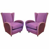 #3217 Fashionable Pair of Italian 1950's Arm Chairs