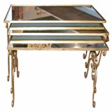 Set of Three Mirrored Nesting Tables