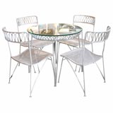 Salterini ribbon edge table with 4 matching chairs