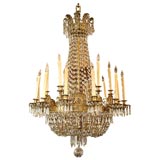 Antique Late 18th Century Russian Gilt and Crystal Chandelier