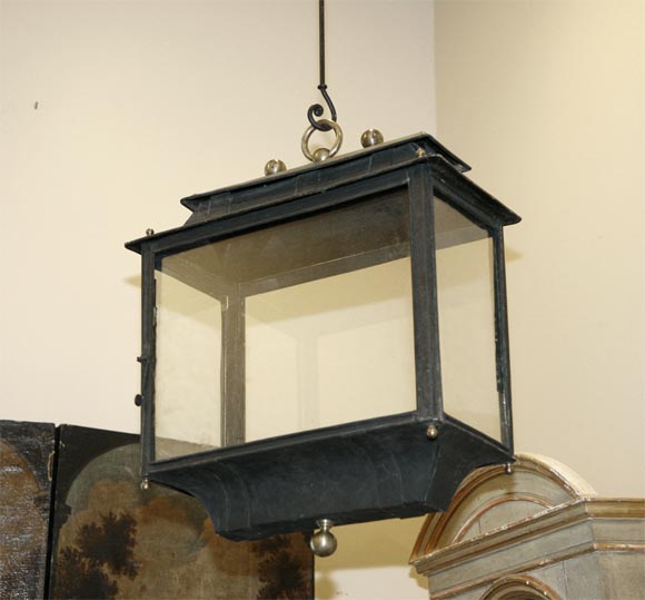 Large rectangular carriage lantern.