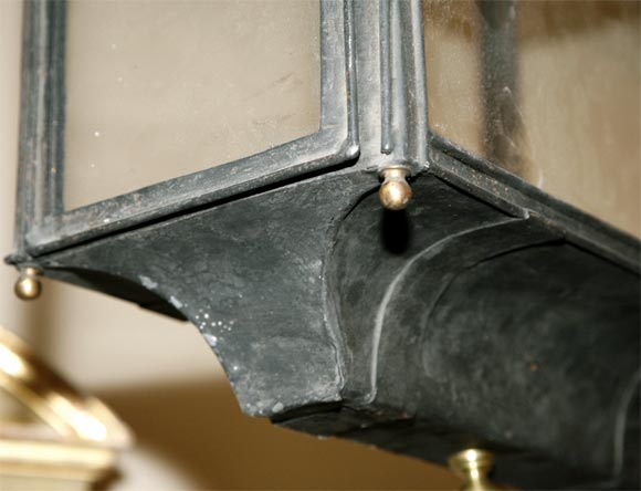 Large French rectangular carriage lantern. 2