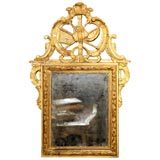 French giltwood cartouche mirror.