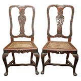 Antique Pair of 18thC Chinoiserie Chairs