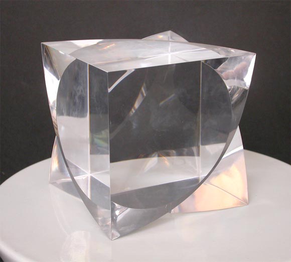 Late 20th Century Sculptural Lucite Cubes