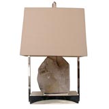 Used The "Brentwood" Lamp in Rock Crystal & Silver by Dragonette Ltd.