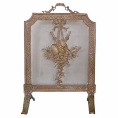 Antique 19th Century French Fire Screen