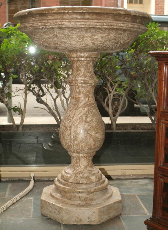 Travertine marble basin