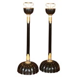 Pair of Japanese Lacquered Candlestands