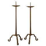 Pair of Japanese Bronze Candlestands